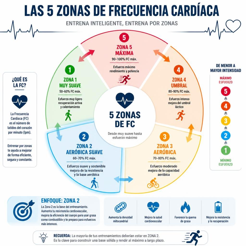 Zona 2 en el modelo de cinco zonas de frecuencia cardíaca